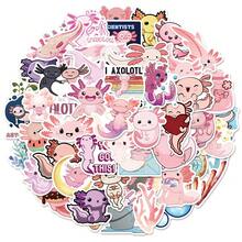 50 miếng dán Axolotl 2 miếng dán Graffiti sáng tạo dễ thương tự làm hành lý ván trượt cốc nước đồ chơi máy tính - Nhiều màu - Xem 3