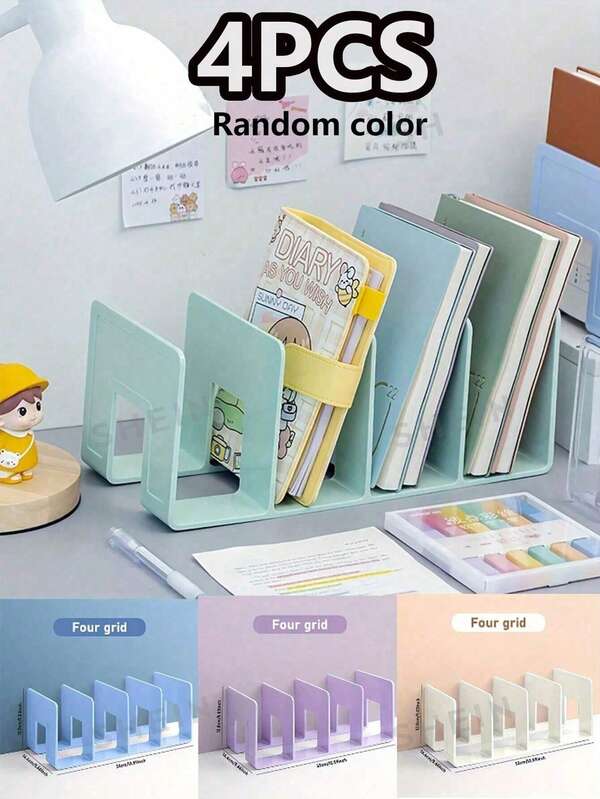4/2/1pcs Multifunctional Desktop Organizer Rack, Large Capacity Storage Box For Books, Documents, Files, Suitable For School & Office Supplies