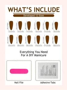HOSY Chic 24pcs Almond False Nails – Elegant White French Tips With Gold Stripes, Pointed Tip Manicure Set For Ladies, Includes Tools - trắng - Xem 3