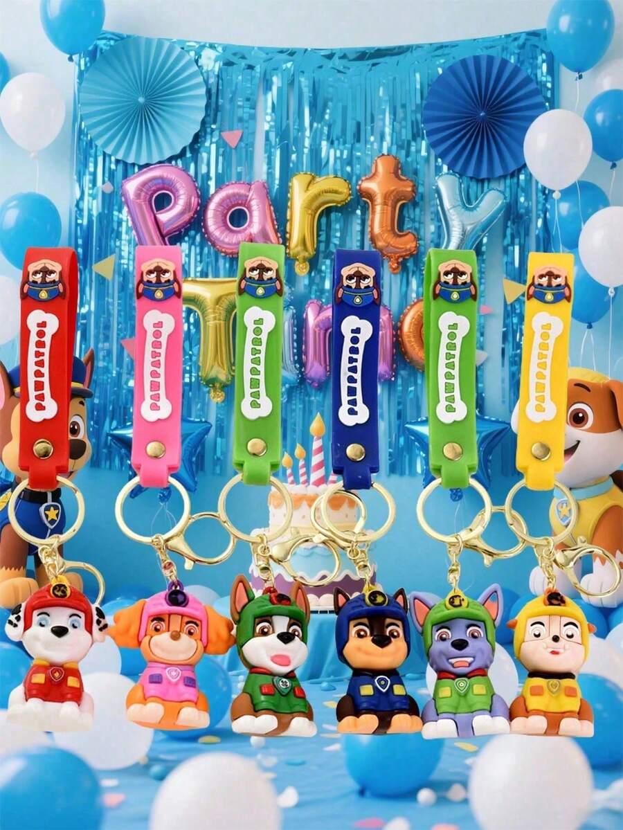 Paw Patrol Paw Patrol Keychain, Soft Rubber Couple Backpack Pendant, Cute Backpack Pendant, Party Gift, The Best Holiday Gift For Good Friends, Party Atmosphere Decoration, Perfect Party Decoration, Home Decoration Ornaments, Perfect Room Decoration, Christmas Gift, Valentine's Day, Ideal Friend Gift Suitable For Birthday Celebrations, Souvenirs Women's Souvenir,Cute Aesthetic, Valentine Day, Gifts, Decorations, Home Decor,Valentines Gifts