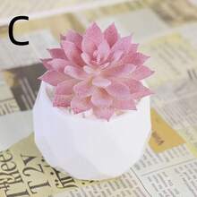 Plantas em Vaso Suculentas Miniatura Simuladas Fofas, Suculentas em Vaso, Árvores Bonsai de Suculentas Artificiais Realistas, Miniaturas de Suculentas Artificiais Decorações de Plantas Verdes de Mesa - Plantas Artificiais Duráveis e Sem Manutenção, Lindas e Realistas