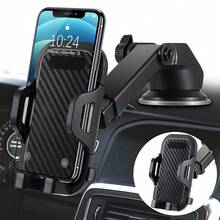 2-In-1 Car Phone Mount Long Arm Suction Cup Holder Air Vent Holder Cell Phone Holder Hands Free Cradle Fit For Smartphone, Phone, Cell Phone Automobile Cradles Universal - A - View 1