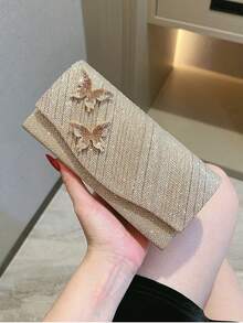 New Butterfly Envelope Clutch Bag, High-End Handbag For Banquet, Wedding, Party, Princess Style, Rhinestone Decor, Versatile Shoulder/Crossbody Bag