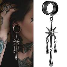 2PCS New Exquisite Ear Gauges Elegant Tassel Style Fashion Gothic Style Piercing Earrings Expander For Women Jewelry Suitable For Life And Parties. - Geometry - View 12