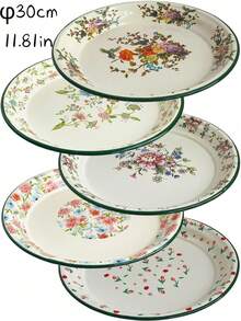 1个30cm圆盘、29cm厚方盘、15cm小方盘，适用于意大利面、沙拉、甜点和寿司 / 多用途厨房用具，适用于餐饮、家庭聚会、火锅和烧烤 - 四季餐具配件 - 圓盤 - 查看 13