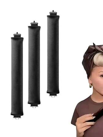 1pc/3pcs/4pcs/6pcs Heatless Hair Curlers, Achieve Curly Hairstyle Without Damaging Hair, Suitable For Shaping Natural Curls Or Adding Volume To Fine Or Straight Hair, Great Gift For Family And Friends,Heatless Waves,Travel Essentials,Travel Essential,Hairstyle,Hairdressing