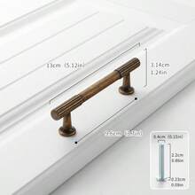 2 Pieces Of Vintage Bronze-Zinc Alloy Cabinet Handles, Antique Striped Decoration, Suitable For Bedroom, Kitchen, Cabinet And Drawer Door Handles, Furniture Hardware Accessories