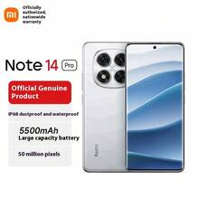 Xiaomi Redmi Note 14 Pro 5G Smartphone, Spiegel Keramik Weiß/Mitternachtsschwarz/Dämmerungslila/Phantomblau, 12GB+256GB, USB Typ-C