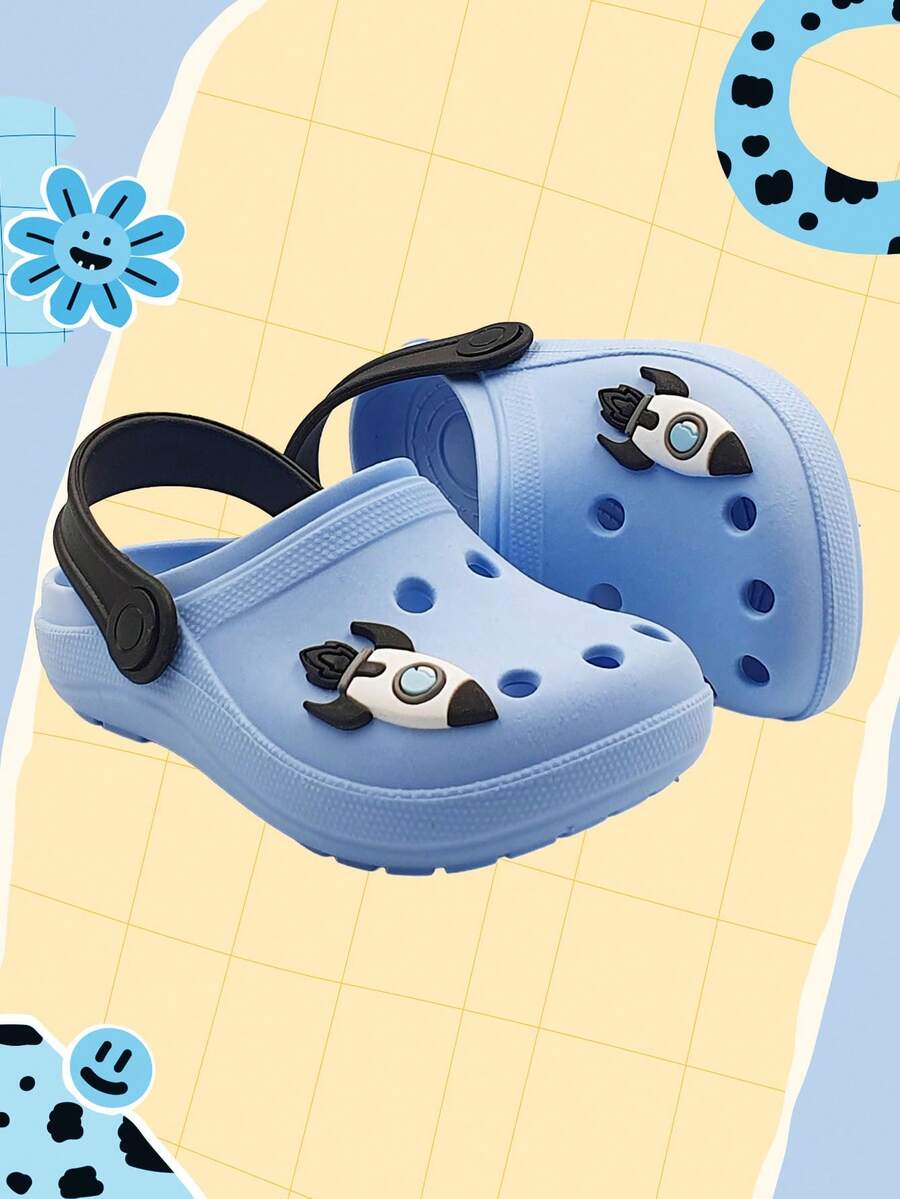 Children's Slippers For Boys And Girls With 3D Capybara Designs - Cohete azul claro - Ver 1