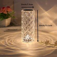 1 Pc Crystal Table Lamp, 16 Color Changing RGB Night Light Touch Lamp, USB Romantic LED Rose Table Lamps For Living Room Christmas Lamp Decor, Remote & Touch Control, Festive Decor, Decorative Display, Durable Construction, Home Decorators, Light/Lamp For Bedroom, Table Lamp, Led Light, Night Light, Room Decor - RGB - 查看 2