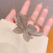 1 قطعة مكعب سماء نجمية أنيق من الزركونيا، تصميم زهرة إبداعي، هدية فاخرة أنيقة للصديقة أو الحفلات والمناسبات الفاخرة