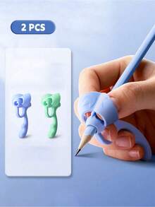 5-Finger Silikon Stiftgriff, Schreibhilfe, bequemer Griff für Anfänger, Haltungskorrektur Training, kreatives Weihnachts-/Feriengeschenk, Lernhilfe, Rückkehr zur Schule