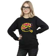 DC Comics Damen/Frauen Batman TV-Serie Catwoman Scratch Sweatshirt (Schwarz)