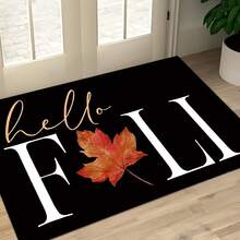 Thảm chùi chân chào mừng Hello Fall Maple Leaf của HKStorage, Thảm chống trượt trong nhà/ngoài trời có thể giặt bằng tay, Sản xuất bằng máy, Trang trí theo mùa thu, Thích hợp cho lối vào/Bếp/Phòng tắm/Sân hiên/Ban công - Nhiều kích cỡ - Nhiều màu - Xem 8