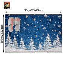 1pc/2pcs Winter Wonderland Snowflake Christmas Pattern Bathroom Anti-Slip Mat, Faux Cashmere Material, Plush Decoration Suitable For Bathrooms, Doorways, Kitchens & Festive Decorations, Machine Washable, Gift Idea - Multicolor - View 17