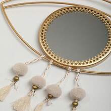 1 oglindă decorativă de formă neregulată, plasată orizontal, cu suprafață de sticlă rezistentă la rugină, potrivită pentru camere de zi, dormitoare, intrări, decorare de perete multifuncțională, decor pentru casă - nu necesită electricitate.