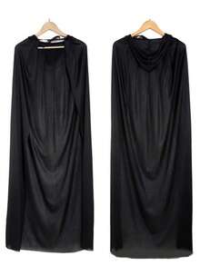 1 件带帽斗篷天鹅绒披风带帽圣诞斗篷女巫服装吸血鬼斗篷巫师长袍男式角色扮演服装