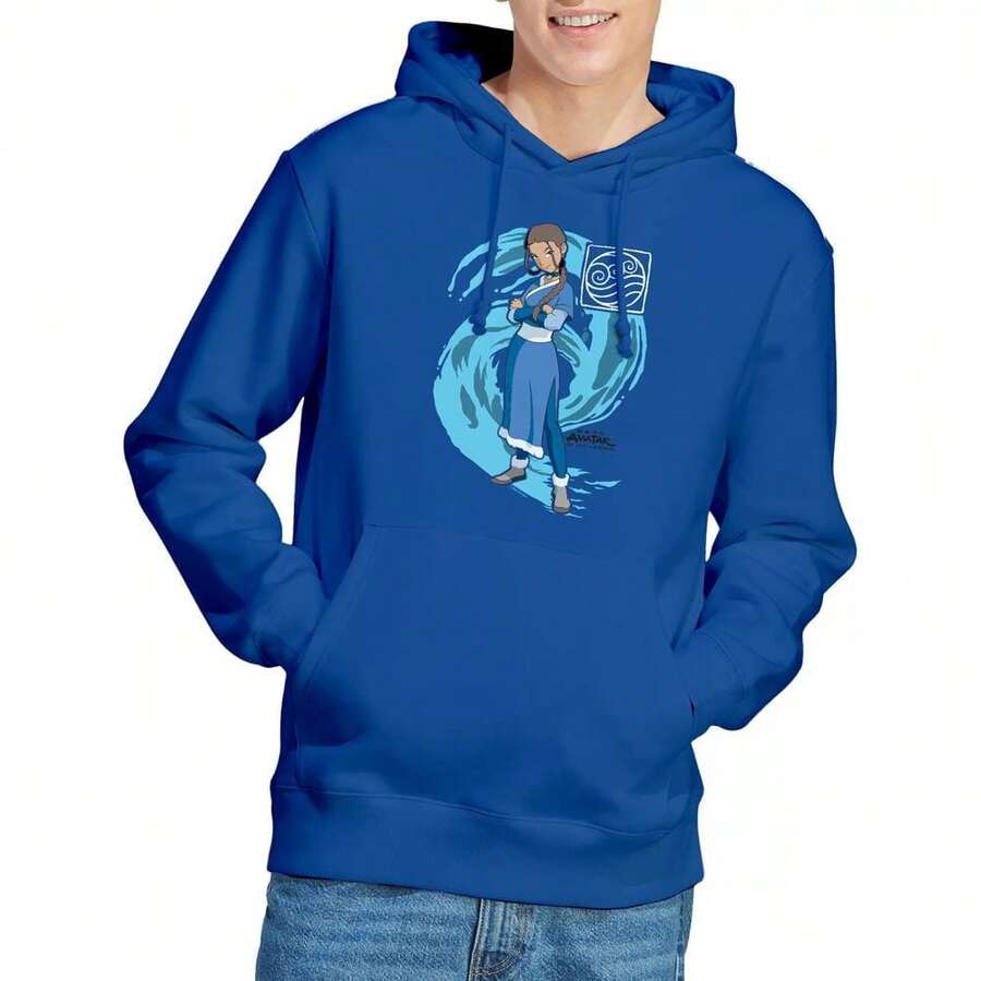 Mens Water Wave Katara Hoodie (Royal Blue) - Royal Blue - View 1