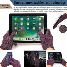 Bufanda y Guantes Tactiles y Calcetines Termica,Gorros  Tejido de Punto y Bufandas Forro de Lana Hombre y Mujer,Regalos Invierno para Nieve Esquiar - Rojo - Ver 8
