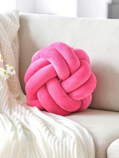 1 Piece Of Spherical Pillow, Decorative Throw Pillow, Soft Decorative Household Toss Pillow, Round Variable Knot Pillow, Modern Handcrafted Bedroom Sofa Cushion, Suitable For Daily Use, Parties, Christmas Decoration.