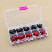 10 Grids Clear Plastic Organizer Box Storage Container Jewelry Box With Adjustable Dividers For Beads Art DIY Crafts Jewelry Fishing Tackles, Plastic Jewelry Box Organizer, Clear Storage Box Containe