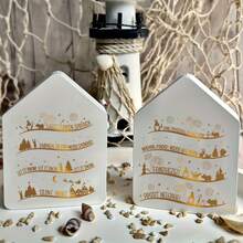 4pcs Golden German Positive Quote Stickers Theme Rub On Transfer Stickers Decals Set - Motivational Sayings Transfer Paper For Furniture, Glass, Easy Apply DIY Home & Life Inspired - Multicolor - View 8