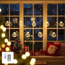 1PC Christmas LED String Lights With Santa, - 8 Modes, USB-Powered, Festive Holiday Decor For Bedroom, Christmas Tree Decoration Light, Christmas Tree Light, Christmas Window Light, Snowflake String Lights Christmas Decoration XMAS Decor Christmas Tree Gift Decor Thanksgiving Wedding Home Decor Home Decor Fall Decor Autumn Decor Birthday Decorations For Gifts Party Supplies Indoor Outdoor Garden Holiday Festival Decor Halloween Decor Wall Decor Halloween Ornaments