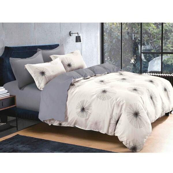 Conjunto de cama 100% algodão, 3 peças, estampa de folhas e flores, 160 cm/220 cm, novo, outono/inverno