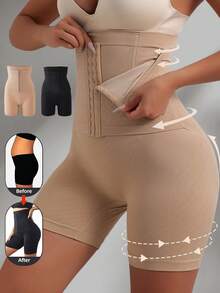 2Pcs High Waist Girdle Shapewear Woman Waist Trainer Shorts Hook-And-Eyes Closure Body Shaper Panties Postpartum Waist Cincher Thighs Control Underwear