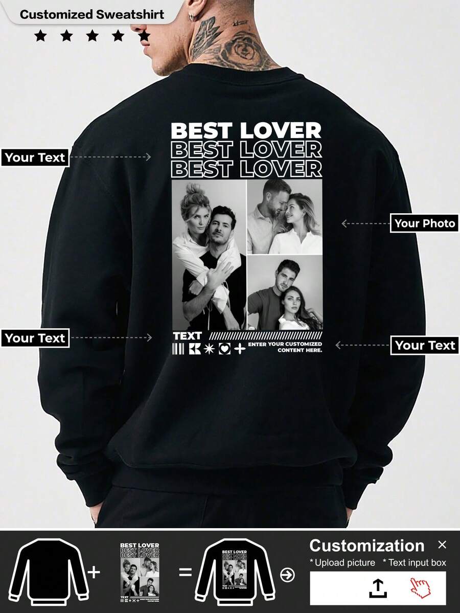 Custom-Made, Thick Hoodies With Your Photo Printed On Them Are Perfect Gifts For Anyone You Want To Give Them To Winter Essential. - Black - View 1