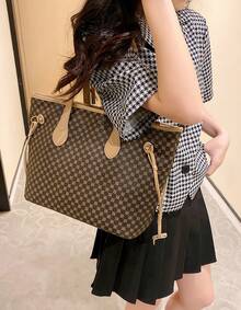 Women's Handbags, Wallets With Handles, Tote Bags, Shoulder Bags With Large Capacity, Suitable For Travel And Commuting - Apricot - View 2
