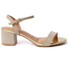 Vizzano Women's Thick Heel Sandal With Comfort Buckle - 金色 - 查看 4