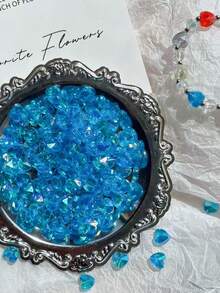 About 50pcs 8*8*5mm AB Colour Heart Shape Acrylic Beads Loose Spacer Beads For Jewelry Makeing DIY Handmade Bracelet Accessories