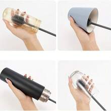 1 pieza/3 piezas Cepillo de silicona de mango largo para limpiar tazas, cepillo de mango largo, cepillo de silicona para botellas, cepillo para botellas y tazas, accesorio de limpieza