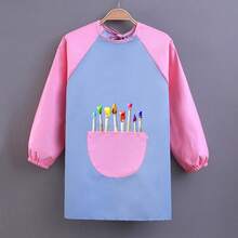 1 件高品质长袖防水绘画罩衣，适合男孩和女孩，加厚艺术绘画防护服，生日/圣诞节/派对礼物，青少年艺术绘画防护装备 - 彩色 - 查看 14