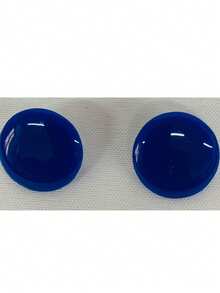 Braided Wire Necklace Set With Double Pendant + Resin Button Earrings – Sophistication In Every Detail. - Royal Blue - View 2
