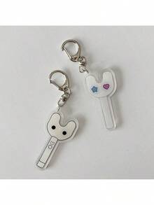 1pc KPOP Keychain, Keychain Accessories, New Denim Keychain, Keychains, Phone Charms, Car Accessories, Bag Charms, Bag Accessories, Gift For Friends Bag Accessories Lanyards With Id Holder Christmas