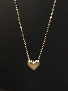 1 件简约时尚 S925 纯银亮面心形吊坠项链，适合女性日常、派对、节日、周年纪念礼物 - 心形 - 查看 6