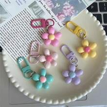 Set da 5 portachiavi con fiori colorati a 5 petali, ciondoli versatili per borse, regali per coppie e migliori amici, decorazioni natalizie per borse, accessori per auto, idee regalo per insegnanti e sorelle