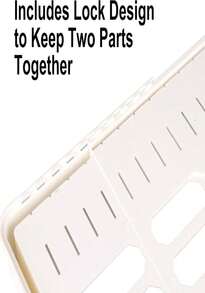 SWOMMOLY Expandable Food Storage Container Lid Organizer, Includes 6 Adjustable Dividers, 30 Preprinted And Blank Writable Labels, White - ColorA - View 3