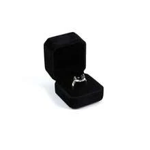 1 pieza Juego de caja de regalo con cadena de joyería de terciopelo largo, estuche de almacenamiento de pulseras, caja de exhibición de joyas para boda, compromiso, propuesta, cumpleaños y aniversario (Negro)