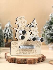 1 buc. Ornament de Crăciun pentru suport de bani din lemn, suport de bani din lemn pentru colorat DIY, cadou perfect de Crăciun pentru familie și prieteni, ornamente de Crăciun creative pentru portofel din lemn pentru a îmbunătăți atmosfera festivă a familiei, decorațiuni de Crăciun pentru casă, cadouri creative de petrecere de Crăciun, decorațiuni de Crăciun fericit, decor, cadouri de Anul Nou 2026, decorațiuni de Crăciun din lemn