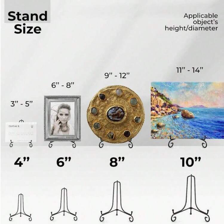 1PC Craft Foldable Bracket Book Holder Photo Pedestal Bowl Picture Frame Stand – Black & Golden Iron Plate Rack Display Easel, Durable Foldable Display Rack For Kitchen, Living Room, Bedroom, Office And Party Decoration, Ideal For Weddings, Parties, 2025 Christmas, Holiday Season, Home Christmas Decorations, Festive Display Stand For 2025 Christmas, Seasonal Tabletop Decor And Year-Round Elegant Storage Solution - Multicolor - View 5