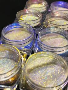 0.5g/Pc Shimmery Rainbow Color Changing Chrome Nail Powder, Aurora Powder Chameleon Nail Polish, Suitable For Nail DIY Decoration Art, Holiday Gift - Nhiều màu - Xem 3