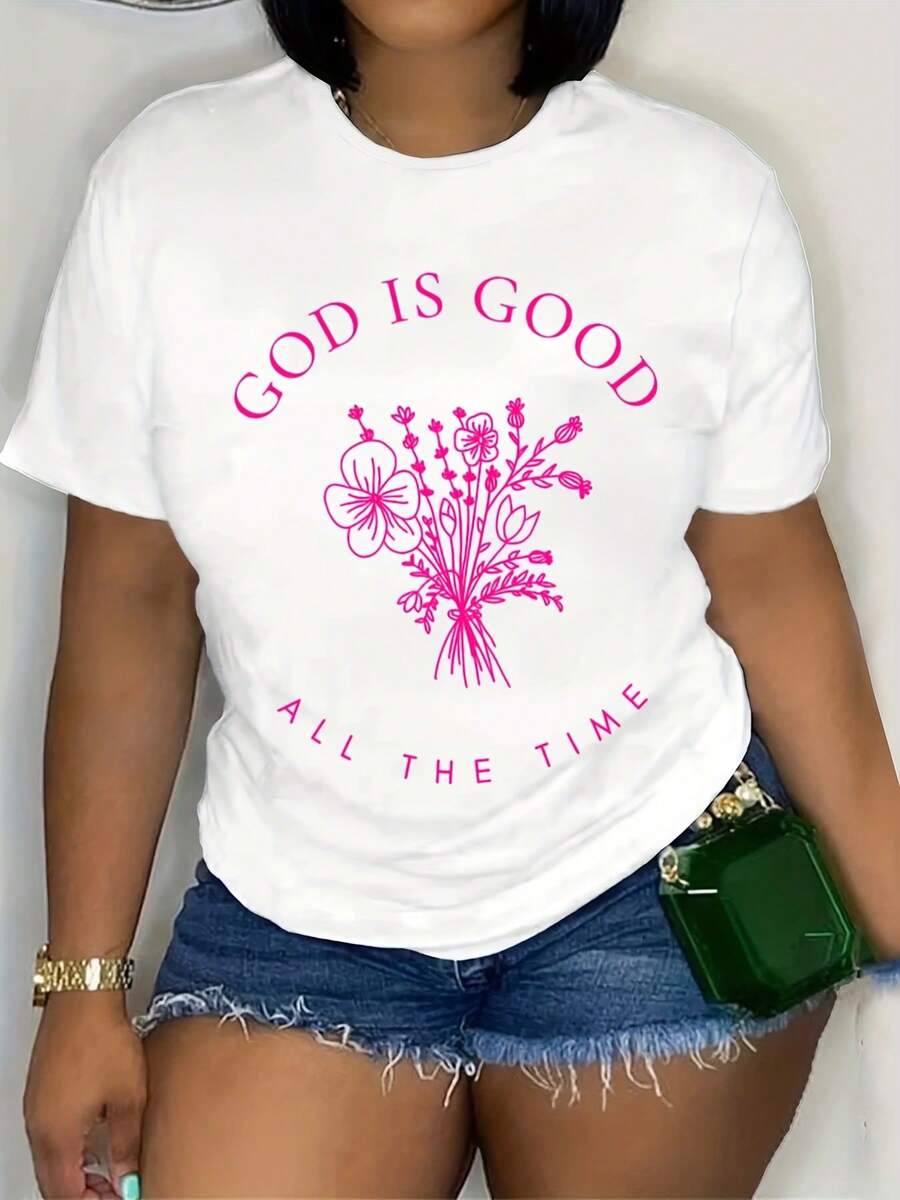 God Is Good All The Time Sweatshirt, Wildflowers Christian Tshirt, Bible Verse Hoodie, Religious Shirt, Faith Tee, Women Christian Gifts - 白色 - 查看 1