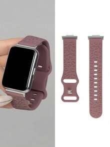 1pc Fashion Silicone Watch Band, Compatible With Huawei Watch Fit 1/Fit 2/Fit 3/Fit 4/Fit 4 Pro - Smoke Purple - View 4