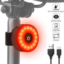 AUTOWT Luces Traseras de Bicicleta, Luz Recargable y Ultra Brillante para Bicicletas, con luz de Cola, Hasta 56 Horas Runtime IPX5 de Larga Duración Ciclismo de  Lámpara de Linterna Trasera para Bicicletas de Carretera Cascos Mochilas - Negro - Ver 4