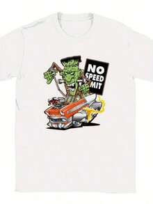 Cartoon Racing Car T-Shirt 57 - 白-9 - 查看 1