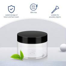 14个迷你透明塑料罐，化妆品收纳盒，透明样品瓶，适用于眼影、面霜、润唇膏等，旅行必备化妆品收纳盒 - 黑色 - 查看 4
