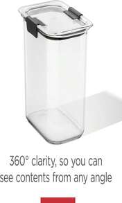 Rubbermaid Brilliance 16-Cup Airtight Food Storage Container With Lid Clear_Grey - Optimal For Pantry Organization Flour Sugar And Food Storage - MàuF - Xem 7
